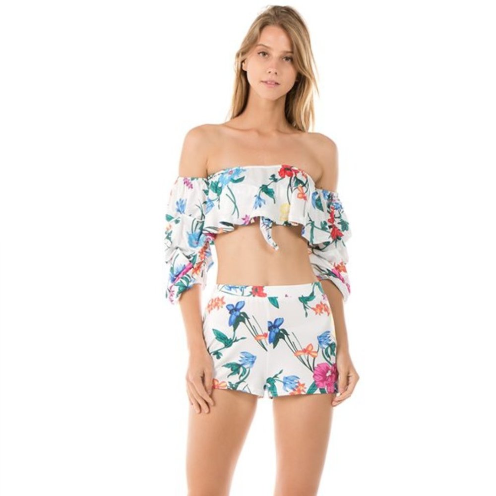 Spring Music Festival Off Shoulder 2 Piece Set. - Picture 5 of 5